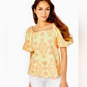 NWT - Lilly Pulitzer Lettie Eyelet Top